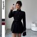 Women’S Elegant High-Neck Button-Down Coat – Long Sleeve Belted Trench, Minimalist Fall/Winter Outerwear_ecoleips.com