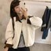 girl European Style Two-Piece Patchwork Turn-Down Collar Cotton Jacket For Women 2025 Autumn Winter New Small Size_ecoleips.com