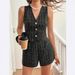 Women's Clothing Two Piece Suits Plaid Button Elegant Suits_ecoleips.com