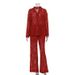 Women's Clothing New Lace See Through Two Piece Suits For Women Fashionable Lapel Shirts And Trousers Suits_ecoleips.com