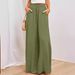 Suitable For All Seasons 2025 Spring Summer New Women's Wide Leg Pants Elastic Waistband High Waist Long Skirt_ecoleips.com