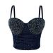 Women's Clothing Shiny Beads Handmade Herringbone Bra High End Outer Wear Small Camisole Herringbone Bra_ecoleips.com