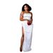 Women's Summer Sexy Backless Bodycon Dress With Feather Trim & Tie Detail - Sleeveless Long Dress For Women_ecoleips.com