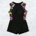 Aria Basics 2024 New Prined Zipper Conservaive One-Piece Swimsui For Women, Tummy-Covering Bikini Swimwear, Diving_ecoleips.com