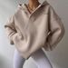Aria Basics 2023 European And American Cross-Border New Fleece-Lined Hooded Printed Long-Sleeve Basic Versatile Sweatshirt_ecoleips.com