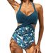 Women's Clothing One Piece Swimsuit Leopard Print Stitching One Piece Swimsuit_ecoleips.com