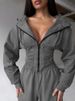 Women's Clothing Autumn And Winter Women's Clothing Solid Color Waist Hooded Sweater Trousers Suit Sports Casual Trousers Two Piece Suit For Women_ecoleips.com