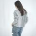 Gray Heart Collar Sweater Coat Women, Fluffy Lazy Style, Loose Fit, Autumn Winter Outerwear, Base Knit Top For Women_ecoleips.com