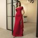 Verve YJ23706 One-Shoulder Mesh Ribbon Ins Style New Elegant Slim Black Long Dress For Women_ecoleips.com