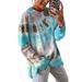 Women's Clothing Autumn New Tops Tie Dye Printed Pullover Home Clothes Long sleeved Sweater Women_ecoleips.com