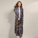 2025 New Muslim Dubai Clothing Fashion Elegant Cardigan Pleated Print Dress Abaya_ecoleips.com
