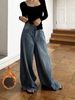 American Retro Wide-leg J, New Autumn Winter High-waisted Trendy Slimming And Height-enhancing Drapey Floor-length_ecoleips.com