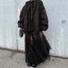 K Sexy Lace See-through High-waisted Black Midi Skirt For Women; Fashionable Mesh Long Dress._ecoleips.com