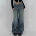 Aria Basics Cross-Border Foreign Trade European And American Extra Long Floor-Length Denim For Women With Ripped Loose_ecoleips.com