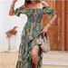 2026 Women Boho Bohemian Holiday Dress, One Shoulder Princess Sleeve Vacation Casual Maxi Dress_ecoleips.com