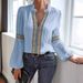 Women's Clothing Women's V Neck Top Lace Trim Lantern Sleeve Solid Color Fashion For Formal & Casual For Women_ecoleips.com