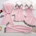 Women's Clothing women's sexy home pajamas five piece set sexy lingerie sexy temptation lace_ecoleips.com