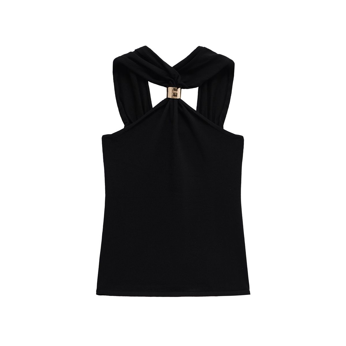 ZA Self-made European And American Style Fashion Foreign Trade Wholesale Halter Sexy Backless Tank Top Women With A_ecoleips.com