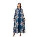 Muslim Women's Robe Elegant Printed Long Skirt Dress_ecoleips.com