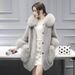 Luxury Faux Fur Coat Women's Fashion With Oversized Collar, Long Plush Outerwear For Elegant Winter Style_ecoleips.com