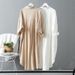 Women's Clothing Spring And Autumn Fashion Oversized Zen-Inspired Shirt – Long Sleeve Relaxed Blouse With Polo Collar (3 Minimalist Colors, S-2XL)_ecoleips.com