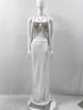 INS Strapless Tassel Halter Knitted Top Long Skirt Set For Women_ecoleips.com