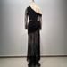 Women's Clothing Lace Oblique Shoulder Mesh Tight Slit Long Hip Wrapped Slim Dress Evening Dress_ecoleips.com