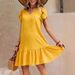 Women's V-Neck Casual Dress – Lightweight Short Sleeve Solid Color Relaxed Fit Maxi Dress For Everyday Wear_ecoleips.com