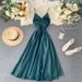 Elegant Back-Tie Maxi Dress – Flowy V-Neck Sundress With Adjustable Waist (5 Colors, S-XL)_ecoleips.com