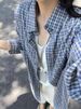 Cross-border Plaid Shirt For Women, Autumn Women's Clothing, Popular Blouse Tops, Thin Cardigan, Japanese-style Sun_ecoleips.com