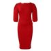 Women’s Clothing Summer New Round Neck Pleated Temperament Fashion OL Tongle Pencil Skirt_ecoleips.com