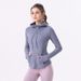 Women's Brushed Hooded Sports Jacket Yogawear SWIFTSPEED Fitness Hoodie for Running And Fitness_ecoleips.com