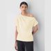 2026 Spring/Summer New Hot-Selling Niche Design Off-Shoulder Short-Sleeve T-Shirt Women, Loose Casual Asymmetrical_ecoleips.com
