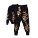 Edgy Embroidery Knit Set – Cropped Sweater & Slim Harem Pants (S-XXL) | Streetwear Chic_ecoleips.com