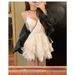 Cool Spicy Leather Jacket Autumn Women Black Turn-down Collar Top Coat Camisole Dress Short Skirt Women's Set_ecoleips.com