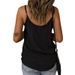 2024 Summer Best-Selling Women's Clothing: Solid Color Thin Strap Mesh V-Neck Patchwork Camisole For Women_ecoleips.com