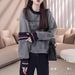 Elegant Gray Women's Sweatshirt Jacket, New Autumn 2025 Model, Plus-size, Loose-fitting, Slimming Top_ecoleips.com