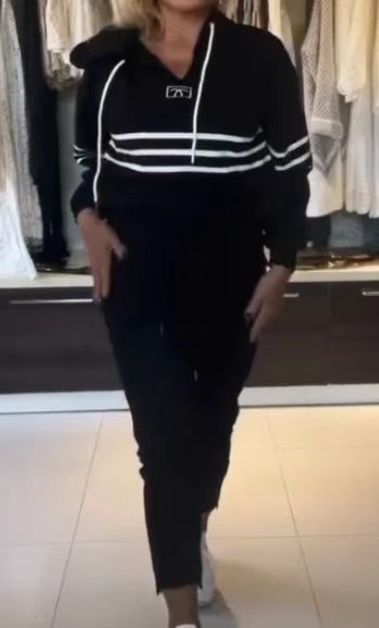 Women's Clothing Autumn New Fashion Color Matching Hooded Long Sleeved Sweatshirt Casual Pants Sports Two Piece Suit For Women_ecoleips.com