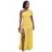 Sleeveless Asymmetric Neckline Bodycon Slit Dress – Sexy Slim Fit Summer Dress For Women (Black/Rose/Yellow/White, S-XXL)_ecoleips.com