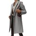 Spring 2025 Polyester Long Woolen Coat With Suit Collar, Elegant Commuting Slim-Fit Women's Clothing_ecoleips.com
