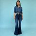 European And American Retro Washed Flared Jeans For Women, Casual Straight-leg Denim Pants,_ecoleips.com