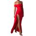Summer Strapless Long Dress Off-the-Shoulder Backless Slit Design European And American Style Sexy Dress for Women_ecoleips.com