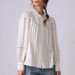 IRISERLY Spring European Design With Wooden Ear Splicing Striped Women's Long Sleeve Casual Fashion Shirt_ecoleips.com