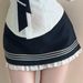 College-style New JK Uniform Set, Pure And Sexy, Off-shoulder Long-sleeve Tie Shirt, Hot Girl Bodycon Short Skirt For_ecoleips.com
