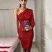 Verve 2025 Off-Shoulder Asymmetrical Neck Strapless Evening Gown Fashion Sequin Nightclub Sexy Women's Dress_ecoleips.com
