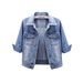 Women's Denim Jacket Spring Summer New Three Quarter Sleeve Short Casual Versatile Top Jacket_ecoleips.com
