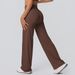 High-Waisted Double-Sided Brushed Solid Color Yoga Pants Loose Breathable Wide Leg Flared Pants For Running Fitness And Yoga Women's Sportswear_ecoleips.com
