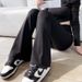 Micro Flared Shark Pants, Women's High Waisted Pants, Slim Fit And Slimming, Flared Pants With A Hanging Feel_ecoleips.com