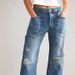 Spot 2025 new European and American cross border retro ripped straight pants casual stitching trousers loose jeans women_ecoleips.com
