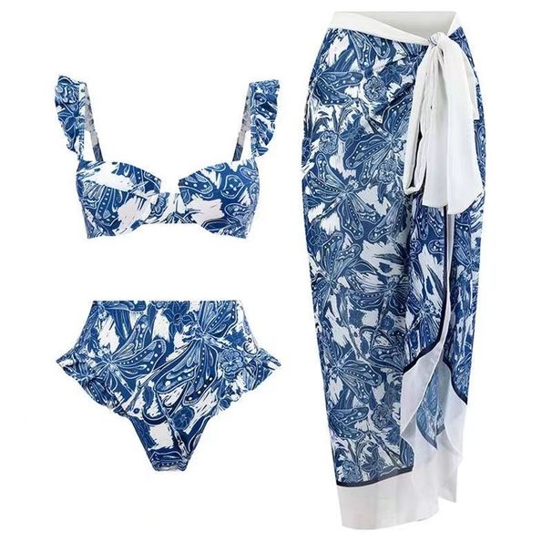 Women's Clothing One Piece Women's Swimsuit Bikini Set Conservative Belly Covering Beach Skirt Chiffon Wrap Skirt Spot_ecoleips.com